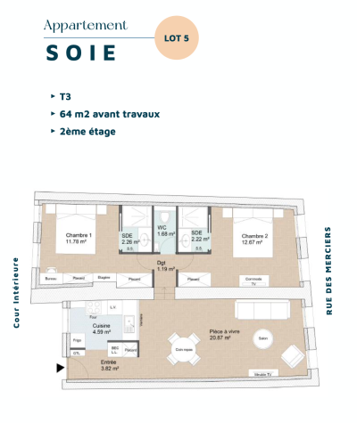 Sale Prestigious apartment La Rochelle 3&nbsp;Rooms 64&nbsp;m²