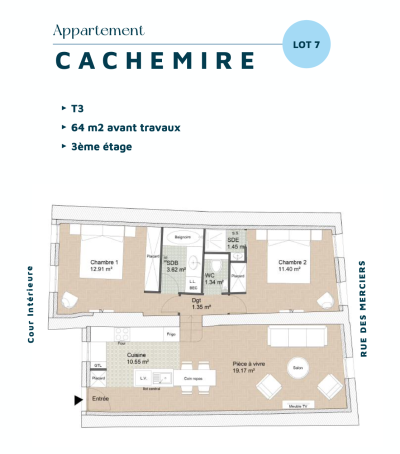 Sale Prestigious apartment La Rochelle 3&nbsp;Rooms 64&nbsp;m²